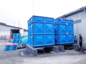 Tangki panel fiberglass di proyek PT. Ceres bandung