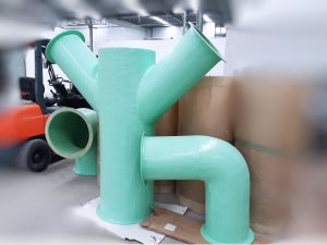 Persambungan untuk pipa fiberglass.
