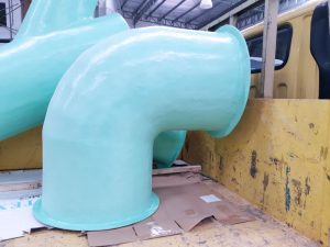 Elbow fiberglass 90 derajat , menerima custom desain dari customer.