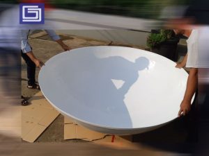 Fiberglass bak lampu custom tampak dalam 