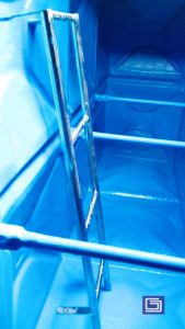 Tangga stainless 304 untuk bagain dalam tangki fiberglass.