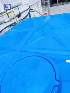 Tangki panel fiberglass bagain atas 