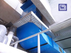 Sambungan elbow 90 derajat untuk ducting fiberglass