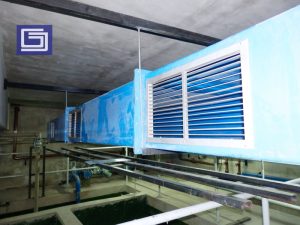 Menggunakan bahan fiberglass untuk ducting bisa tahan lebih lama dan biaya pemeliharaan rendah.