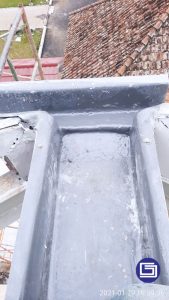 Sambungan talang di proyek.